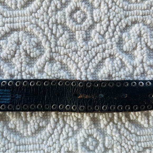 Y2K Harley-Davidson Belt Leather Black Studded Biker